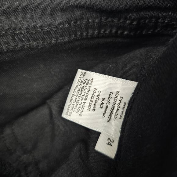 Rag & Bone Jeans Womens 24 Sofie Black High Rise Wide Leg Featherweight Classic - Picture 8 of 8